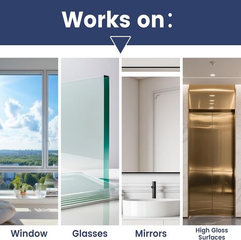 ADHES Blue Window & Glass Protection Film 24" x 600', Self-Adhesive Temporary Surface Protection Film for Windows, Doors, Mirrors & Glass, Durable, Tear-Resistant & Residue-Free Removal in Kuwait