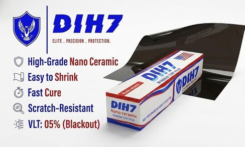Nano Ceramic Window Film Roll 99% UV Protection, 94–98% IR Rejection, 75% TSER, No Signal Interference, Scratch Resistant, Easy Shrink, Professional Grade 20 inches and 100 feet in Saudi Arabia