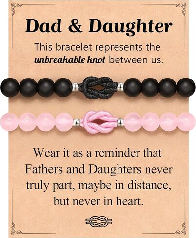 UPROMI Father Daughter Knot Bracelet Christimas Birthday Gifts for Dad Daddy Ideas in Kuwait