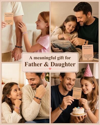 UPROMI Father Daughter Knot Bracelet Christimas Birthday Gifts for Dad Daddy Ideas in Kuwait