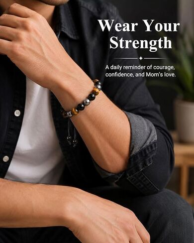 Eryuor Stay Strong Son, Triple Protection Bracelet Gifts for Son Teen Boys in Kuwait