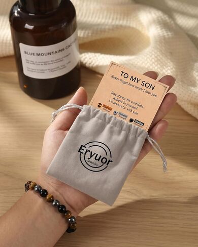 Eryuor Stay Strong Son, Triple Protection Bracelet Gifts for Son Teen Boys in Kuwait