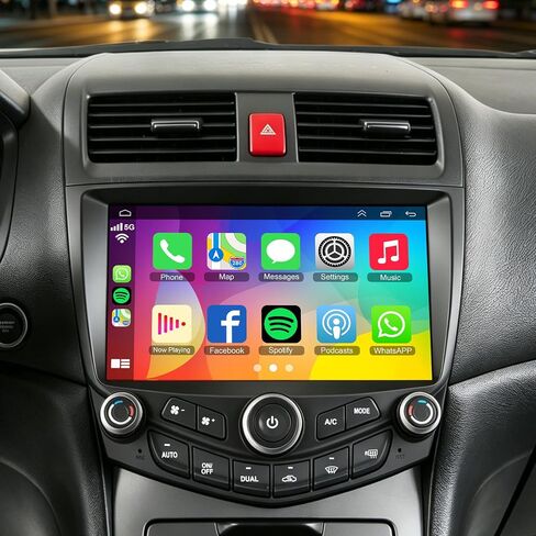 4+64 Android 13 for 2003-2007 Honda Accord Car Stereo, 10.2 Inch IPS Touch Screen Car Radio with Wireless/Wired Carplay & Android Auto, DSP, Bluetooth, Backup Camera, DVR/TPMS in Kuwait