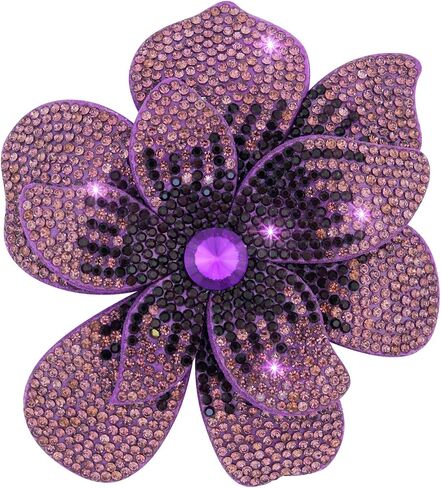 3.74 Inches Rhinestone Camellia Flower Brooch Pins & Hair Clips for Women Elegant Created Crystal Lapel Pin Brooches Wedding Party in Kuwait