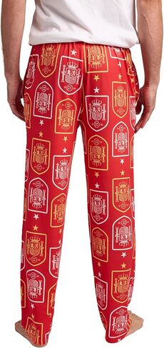Spain Soccer Federation Logo All-Over Print Men’s Red Sleep Pajama Pants in Kuwait