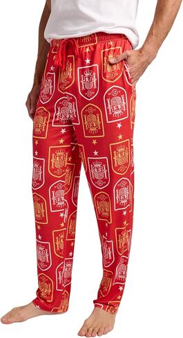Spain Soccer Federation Logo All-Over Print Men’s Red Sleep Pajama Pants in Kuwait