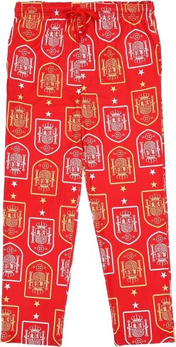 Spain Soccer Federation Logo All-Over Print Men’s Red Sleep Pajama Pants in Kuwait