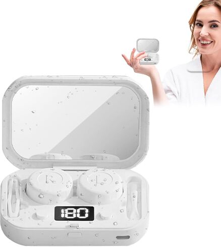 Contact Lens Cleaner with Mirror, Contact Lens Cleaner Machine, USB Ultrasonic Contact Lens Cleaner for Disposal Soft Lens, Hard Lens, Contact Lens, Colored Lens, RGP Lens & OK Lens in Saudi Arabia