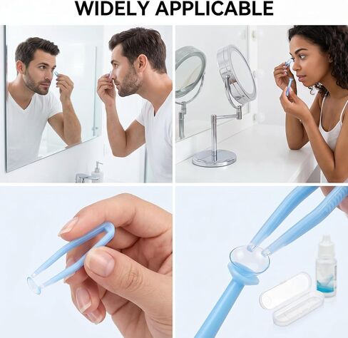 JJUNW 5Pcs Contact Lens Applicator Tool, Contacts Lens Remover Tools, Soft Contacts Len Removers Tools Portable Tweezers With Softs Tip, Eye Contact Remover Tool For Hard And Soft Lenses in Kuwait