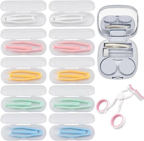 12PCS Contact Remover Tool for Soft Contacts, Eye Contact Remover Tool, Contacts Applicator Tool, 10 Lens Tools with Storage Case and Tweezers, Daily Lens Care for Long Nails in Saudi Arabia