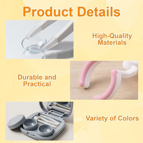 12PCS Contact Remover Tool for Soft Contacts, Eye Contact Remover Tool, Contacts Applicator Tool, 10 Lens Tools with Storage Case and Tweezers, Daily Lens Care for Long Nails in Saudi Arabia