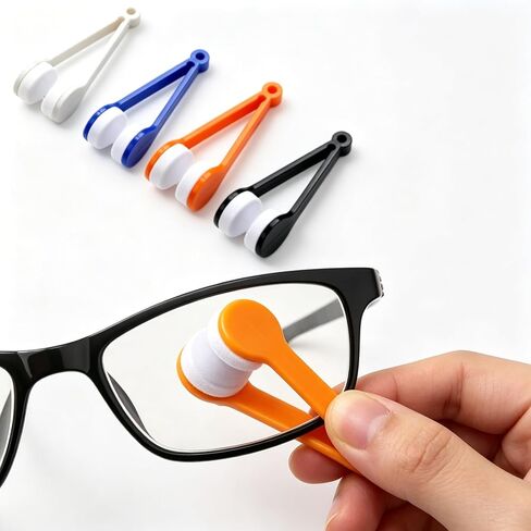 10 Pack Mini Microfiber Eyeglass Cleaner Clips, Soft Portable Spectacle Cleaning Tools for Sunglasses Eyeglass Lenses, Random Color in Kuwait