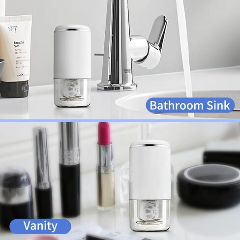 Portable Contact Lens Cleaner Machine for Soft & Colored Lenses - Fashionable Ivory White Ultrasonic Washer, USB Rechargeable for Daily Fast Cleaning & Travel in Saudi Arabia