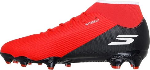 حذاء كرة قدم رجالي من Skechers SKX_2 High Academy للأرضيات الصلبة، زخرفة سوداء صناعية باللون الأحمر، مقاس 36 EU in Kuwait