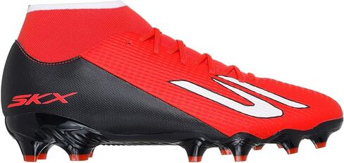حذاء كرة قدم رجالي من Skechers SKX_2 High Academy للأرضيات الصلبة، زخرفة سوداء صناعية باللون الأحمر، مقاس 36 EU in Kuwait