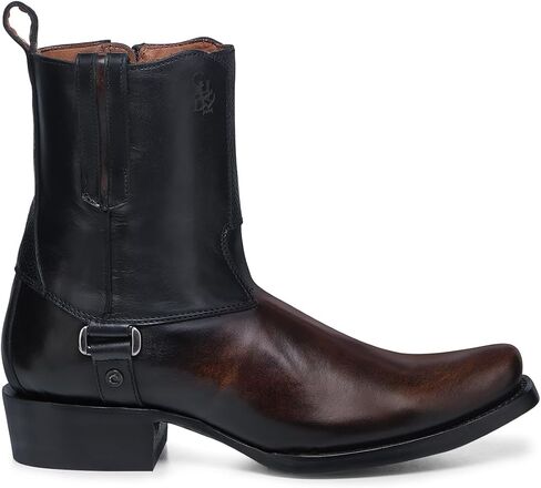 Cuadra Men's Black Leather Urban Boots with Metal Buckle in Kuwait