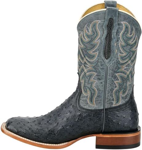 Tony Lama Mens Blaine 11 بوصة Ostrich Square Toe كاجوال أحذية منتصف الساق - رمادي - مقاس 14 D in Kuwait
