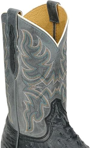 Tony Lama Mens Blaine 11 بوصة Ostrich Square Toe كاجوال أحذية منتصف الساق - رمادي - مقاس 14 D in Kuwait