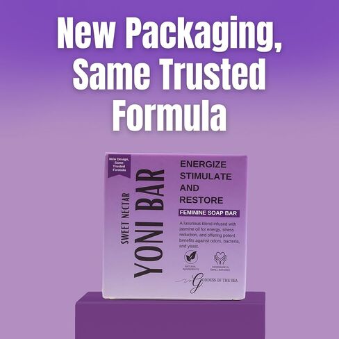 Sweet Nectar Yoni Bar – Sensitive Feminine Soap for Odor, pH Balance & Hydration – Gentle Natural Cleanser for Daily Intimate Care, Floral Scented, Handmade in Saudi Arabia