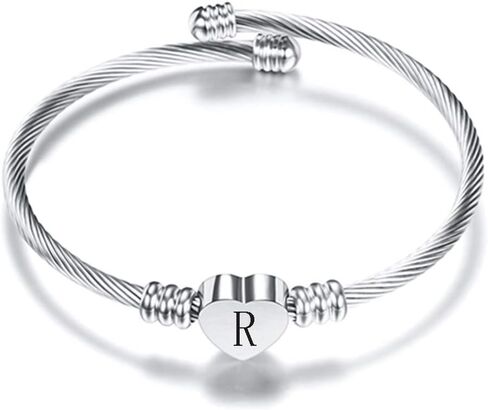 VQYSKO Gold Heart Initial Bracelets for Girls-Gifts Jewellery for Girls in Saudi Arabia