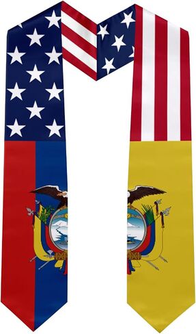 National Mixed Flag Graduation Stole Sash, Mexico Flag Graduation Sash For International Graduates in Saudi Arabia