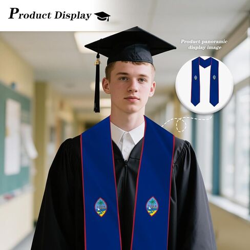 Guam Country Flag Graduation Stole Sash Double-Layer Ceremonial Scarf in Saudi Arabia