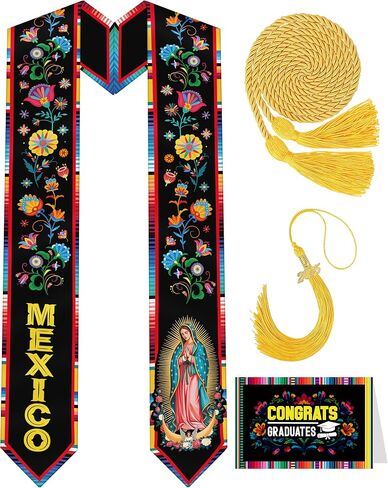 Romart Mexican American Graduation Sash 2026, Mexico Stole Class of 2026, Cultural Sashes for Adults Unisex in Saudi Arabia