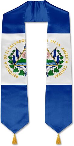YOXEULL Flag Graduation Stole with Gold Tassels, Graduation Sash Scarf Unisex Adult 72" in Kuwait