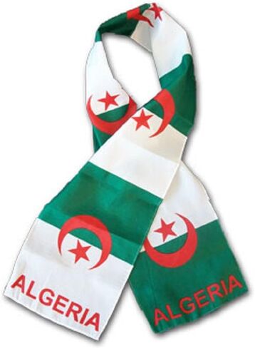 Algeria Country Lightweight Flag Printed Knitted Style Scarf 8"x60" in Kuwait