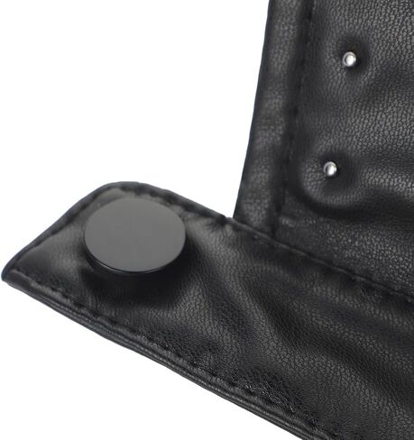 Gothic Faux Leather Detachable Collar Black Studded Fake Collar for Women Men, Decorative Lapel for Office Party Daily in Kuwait