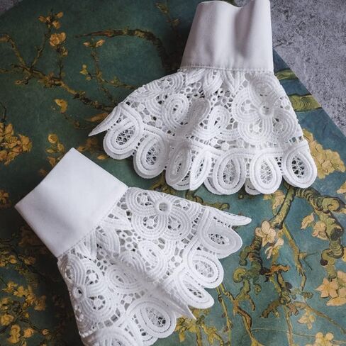 Elegtiskas Wrist Lace Cuffs Lace Cuffs Steampunk Wrist Cuff Bracelet False Sleeves in Kuwait