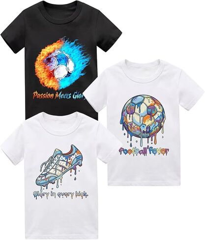 Boys Short Sleeve Shirts, Graphic Tshirts Cartoon Crewneck Tees Tops Casual Cotton T Shirt for Kids Toddler Boy in Kuwait