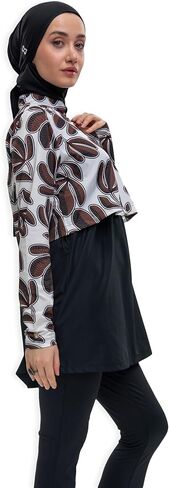 Modest Swimwear for Women 3-Piece Set | Parachute Swimsuit Set | Long Sleeve Burkini Set | Islamic Full Cover ​Bathing Suit in Saudi Arabia