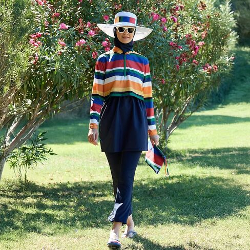 Modest Swimwear for Women 3-Piece Set | Parachute Swimsuit Set | Long Sleeve Burkini Set | Islamic Full Cover ​Bathing Suit in Saudi Arabia