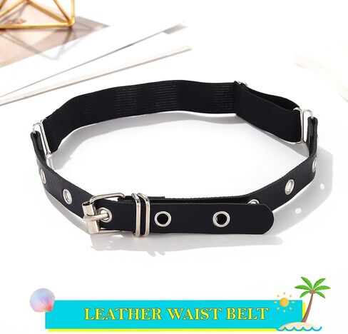 Punk Leather Garter Belt Black Gothic Thigh Leg Accessories for Women in Saudi Arabia