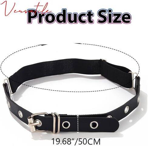 Punk Leather Garter Belt Black Gothic Thigh Leg Accessories for Women in Saudi Arabia