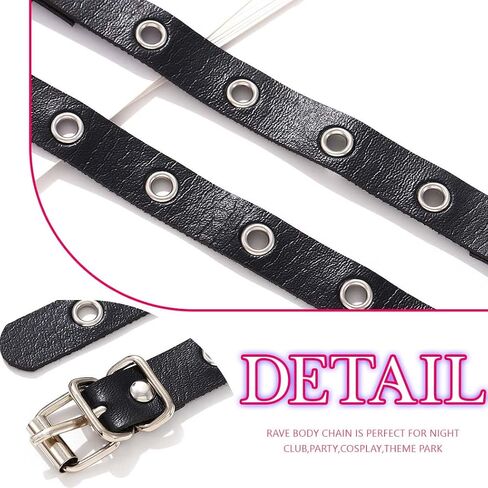 Punk Leather Garter Belt Black Gothic Thigh Leg Accessories for Women in Saudi Arabia