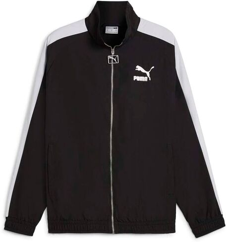 PUMA Mens T7 Oversized Woven Athletic Outerwear Casual - Black in Kuwait