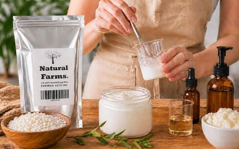 Natural Farms (1lb) Non-GMO Emulsifying Wax Pastilles NF – Plant-Based Cosmetic Grade Wax for Creams, Skincare & Soap making in Saudi Arabia