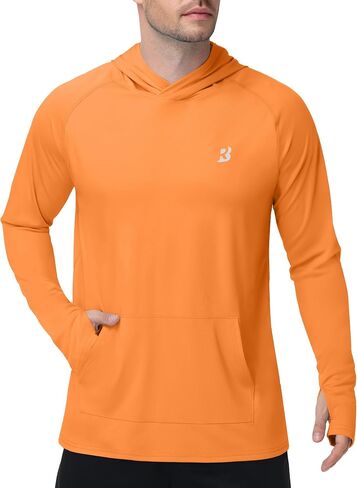 Roadbox Mens UPF 50+ Sun Protection Hoodie, Long Sleeve UV SPF Fishing Shirts, Lightweight Rash Guard for Hiking Running in Kuwait