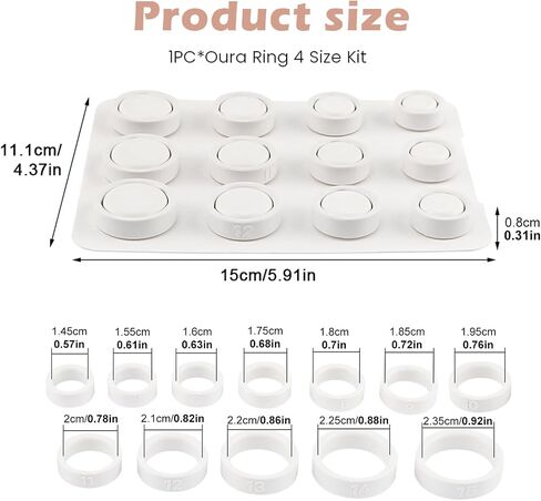 Ring 4 Sizing Kit, Compatible with Oura Ring4, Measure Your Finger Size Before Buying a Ring, Size 4 to 15 in Saudi Arabia