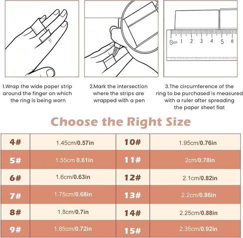 Ring 4 Sizing Kit, Compatible with Oura Ring4, Measure Your Finger Size Before Buying a Ring, Size 4 to 15 in Saudi Arabia
