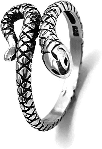 Sterling Silver Snake Toe Ring, Silver Ring, Reptile Ring, Pinky Ring, Adjustable Ring in Saudi Arabia