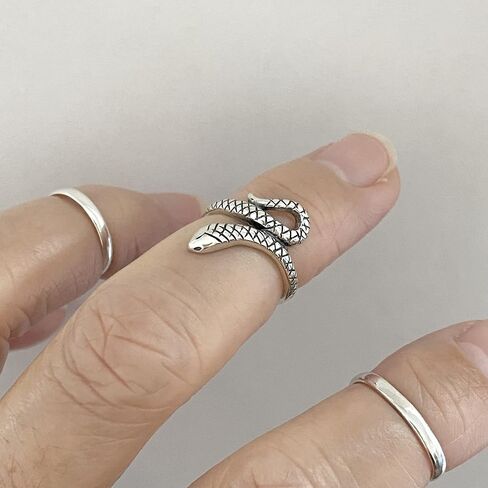 Sterling Silver Snake Toe Ring, Silver Ring, Reptile Ring, Pinky Ring, Adjustable Ring in Saudi Arabia