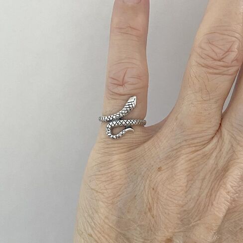 Sterling Silver Snake Toe Ring, Silver Ring, Reptile Ring, Pinky Ring, Adjustable Ring in Saudi Arabia