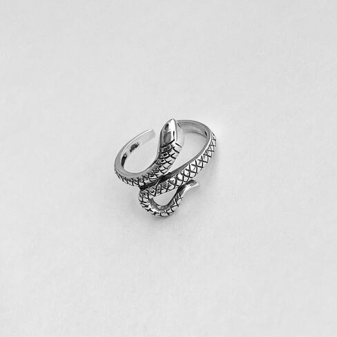 Sterling Silver Snake Toe Ring, Silver Ring, Reptile Ring, Pinky Ring, Adjustable Ring in Saudi Arabia