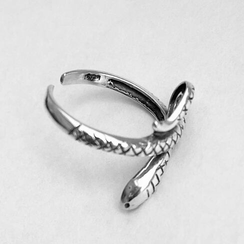 Sterling Silver Snake Toe Ring, Silver Ring, Reptile Ring, Pinky Ring, Adjustable Ring in Saudi Arabia