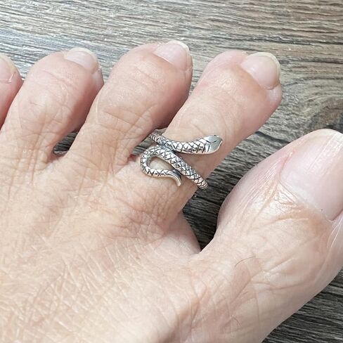 Sterling Silver Snake Toe Ring, Silver Ring, Reptile Ring, Pinky Ring, Adjustable Ring in Saudi Arabia