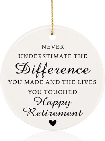 Retirement Gifts for Women Men, Retirement Ornament Gift 2026 for Teacher Boss Nurse Friends Grandparents, Ceramic Retired Keepsake Decor for Xmas Tree in Saudi Arabia