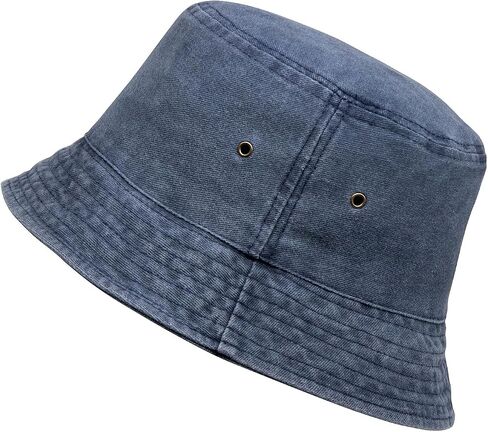 YAMEIZE Vintage Washed Cotton Bucket Hat - for Women Men UV400 Protection Beach Washed Fishmen Cap Sun Hat Fishing Outdoor in Saudi Arabia